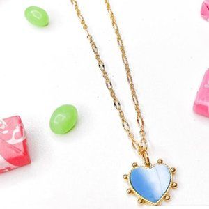 Turquoise Stone Heart Gold Chain